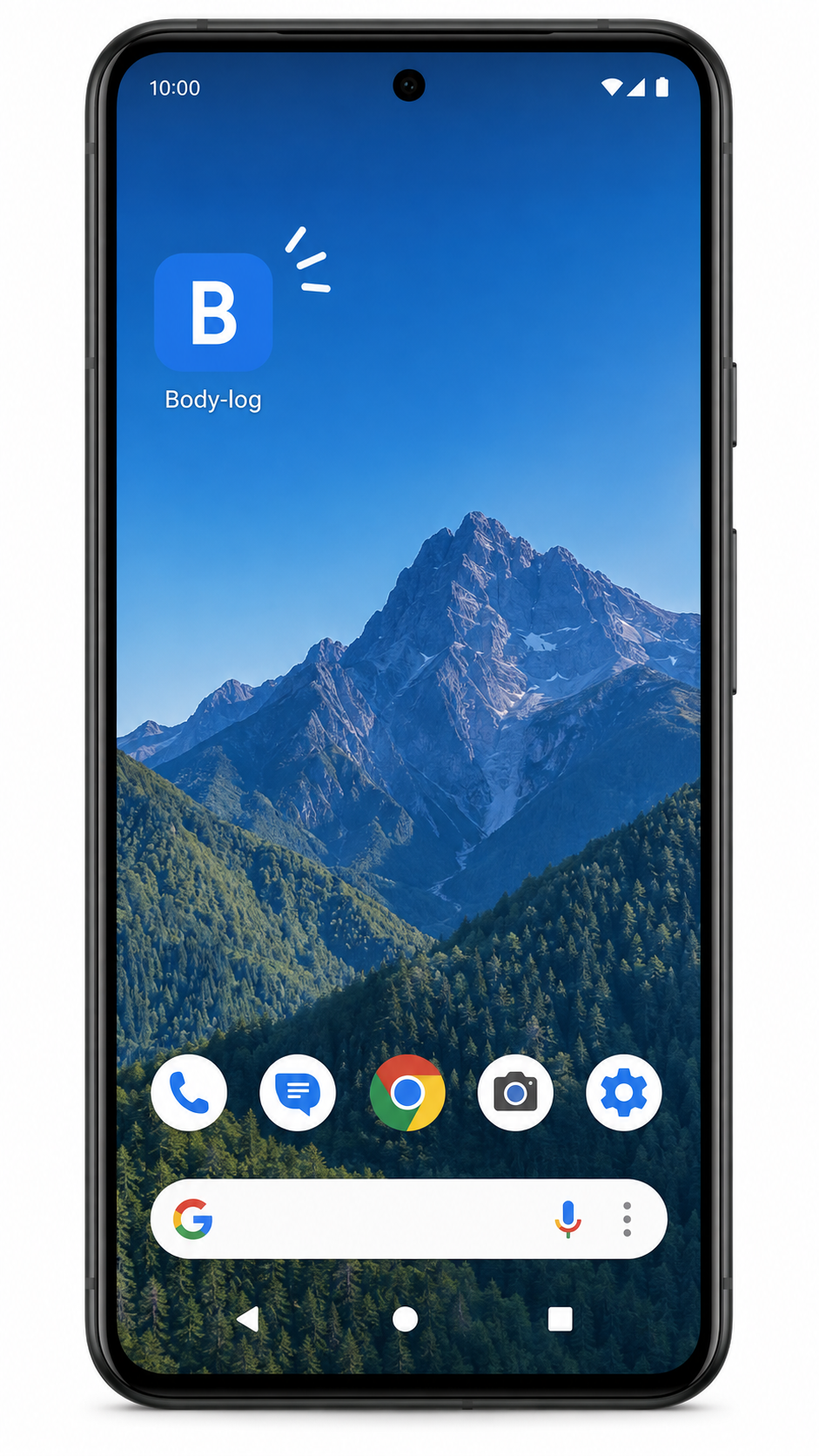 Androidのホーム画面に追加されたBody-log